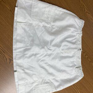 IZOD PERFORMX Skirt Shorts Pockets Athleisure White